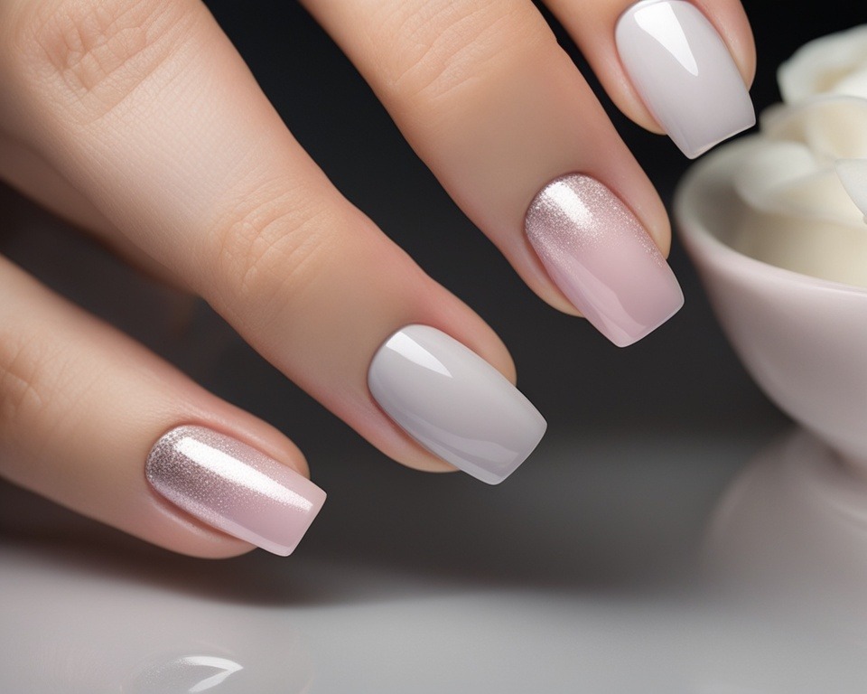 manicure francuski baby boomer