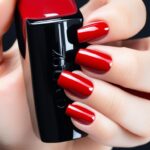 paznokcie czerwone z czarnym