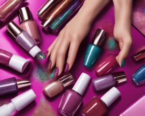 paznokcie z brokatem