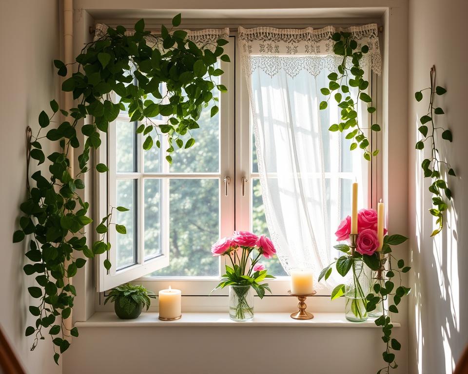 Dekoracja okna na klatce schodowej