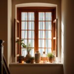 jak ozdobić okno na klatce schodowej