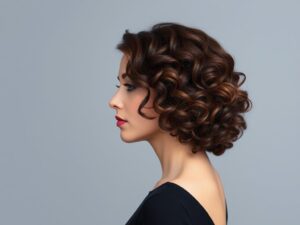 Fryzury kręcone włosy galeria - klasyczny bob z lokami