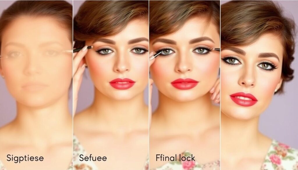 Krok po kroku makijaż w stylu lat 70 - od podkładu po finalny look