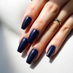 Granatowe paznokcie