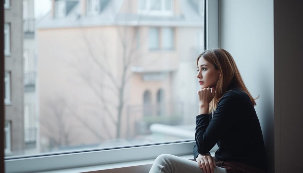 Kobieta w zamyśleniu rozważająca przyszłość swojej przyjaźni
