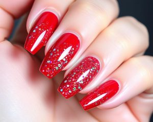 Paznokcie z brokatem