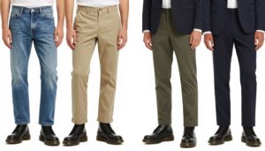 Męskie stylizacje z glanami - różne warianty od casualowych po eleganckie