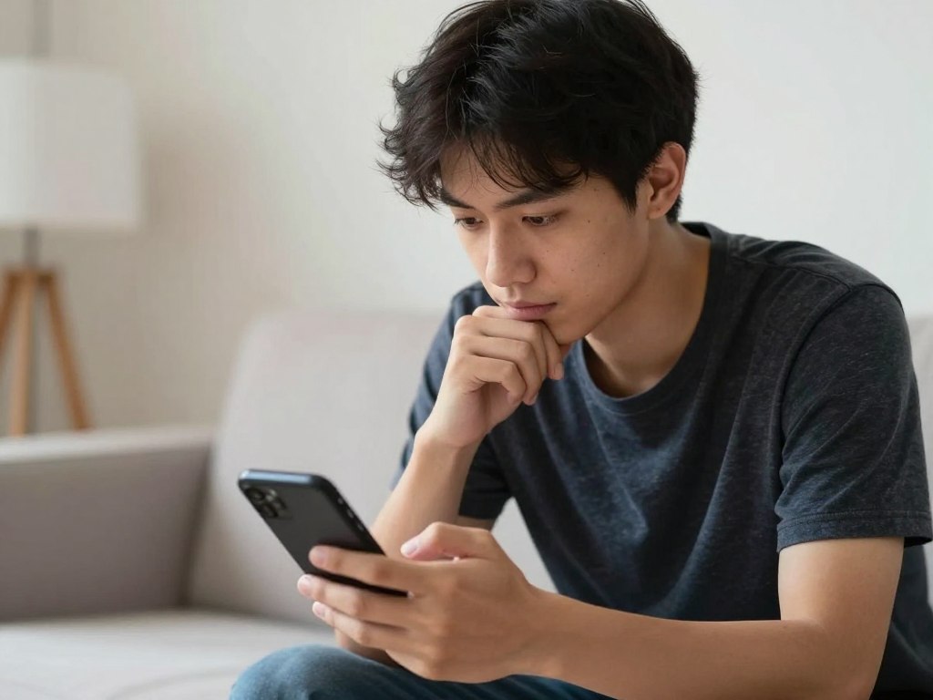 Mężczyzna piszący wiadomość SMS z zaproszeniem na randkę