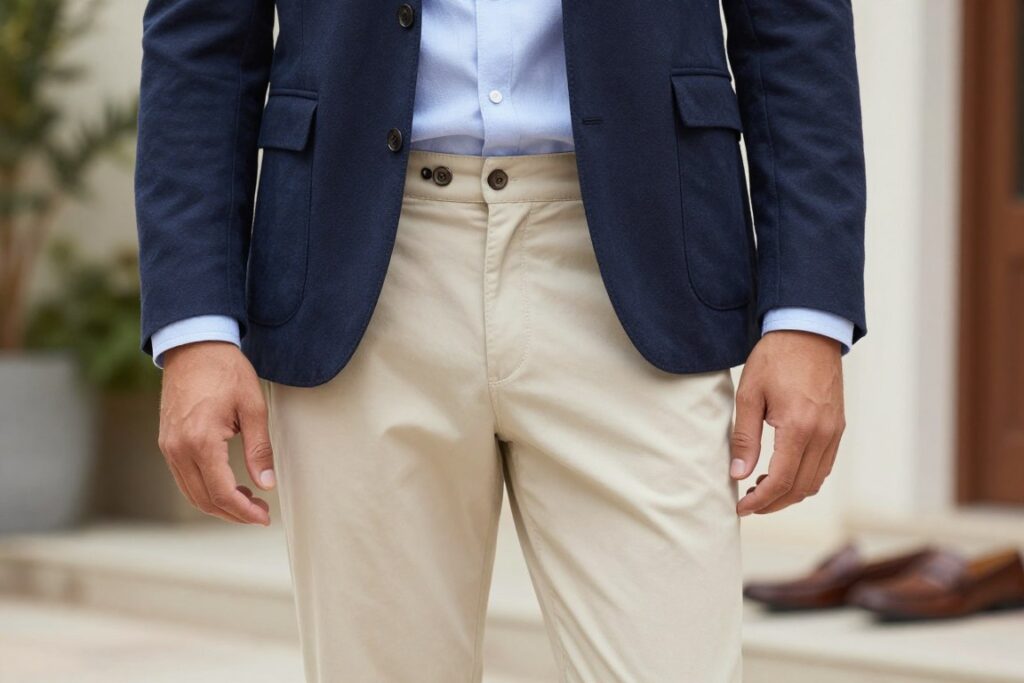 Str&oacute;j na poprawiny męski w stylu smart casual